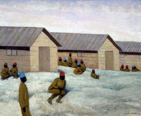 Felix Vallotton Senegalese Soldiers at the camp of Mailly, oil painting picture